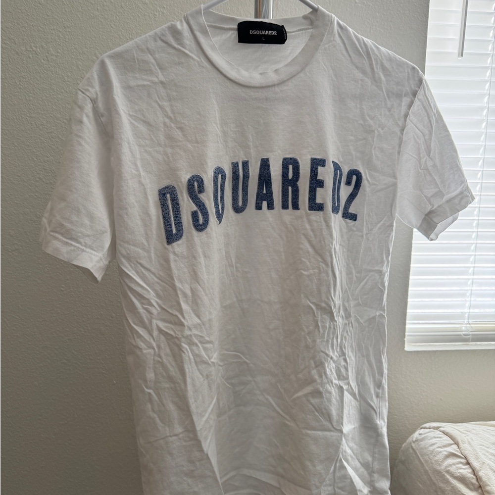 Dsquared2 logo white tee